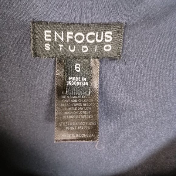 Enfocus Studio Blue Yellow Floral Maxi Dress Women’s Size 6 Sleeveless Excellent - Picture 7 of 9